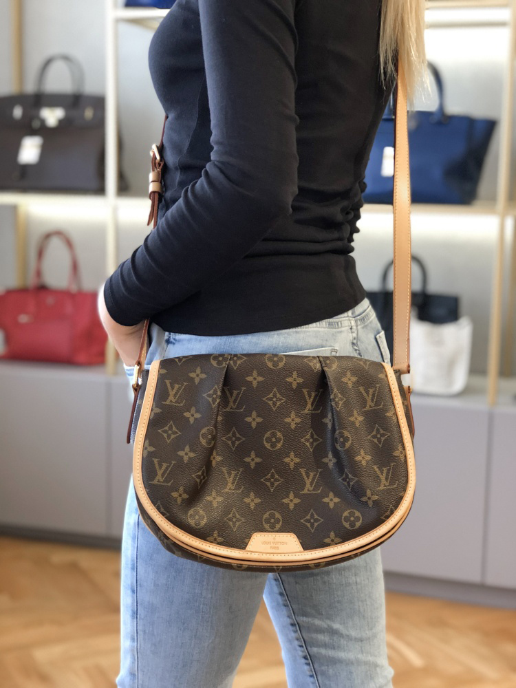 Louis Vuitton Menilmontant PM M40474 Monogram Canvas Crossbody Bag