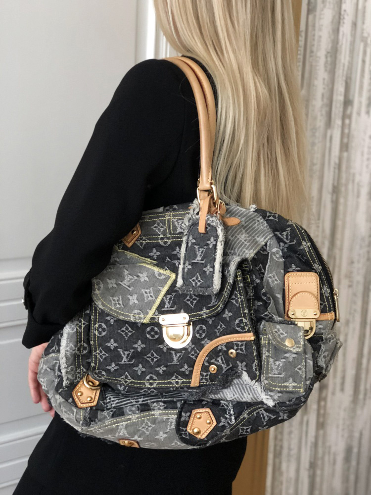 Louis Vuitton Monogram Palm Springs Mini NV Denim Patchwork