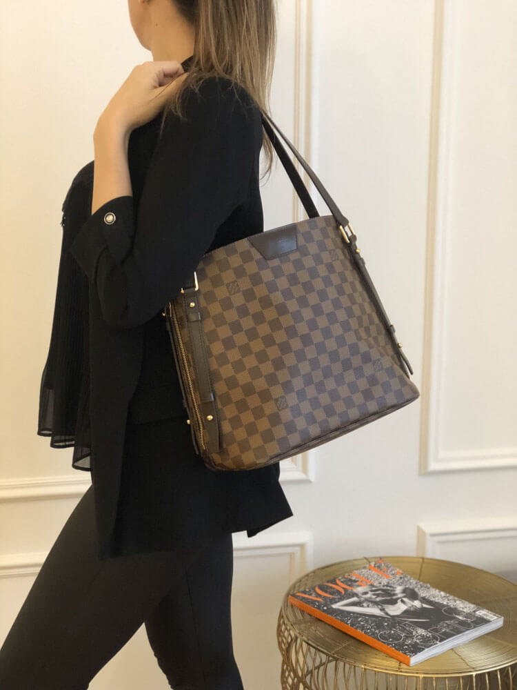 Louis Vuitton Cabas Rivington Damier Ebene Tote Bag