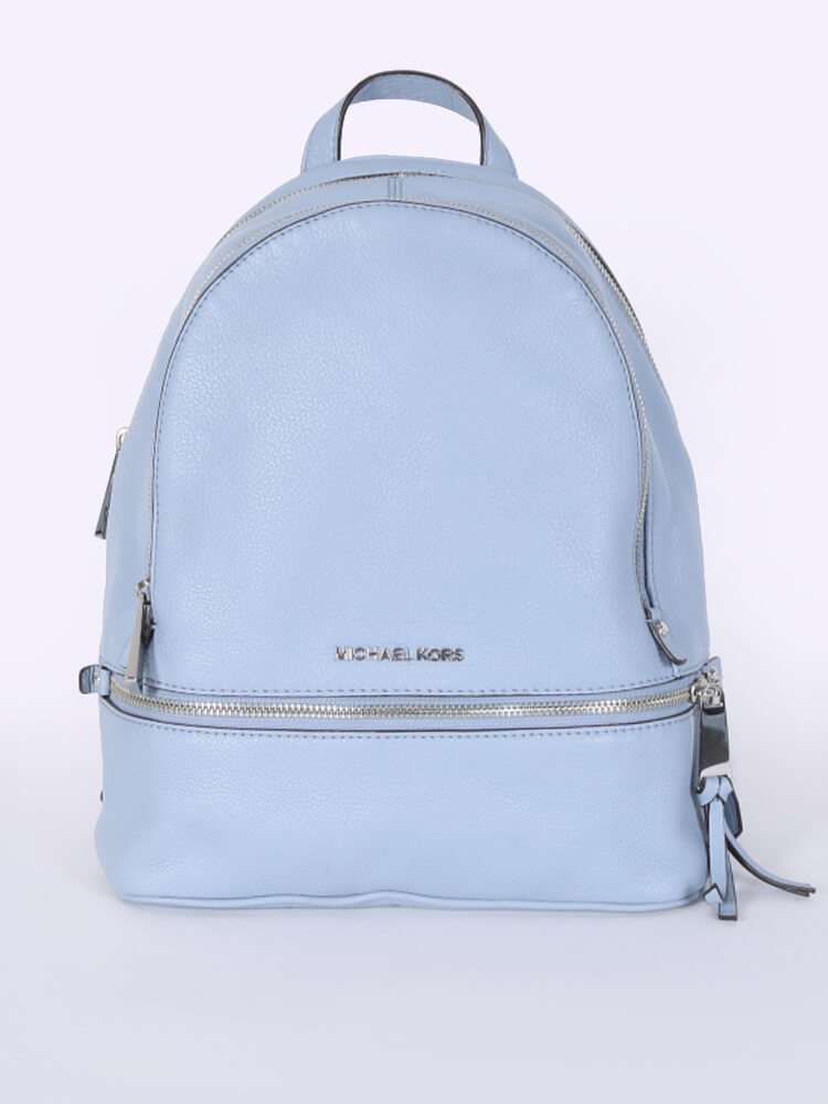 Michael Kors - Rhea Medium Leather Backpack Baby Blue