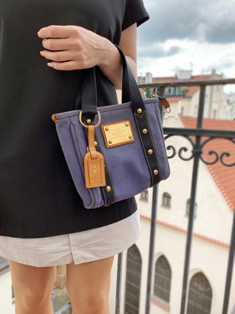 Louis Vuitton Cabas Antigua PM Blue www.luxurybags.cz