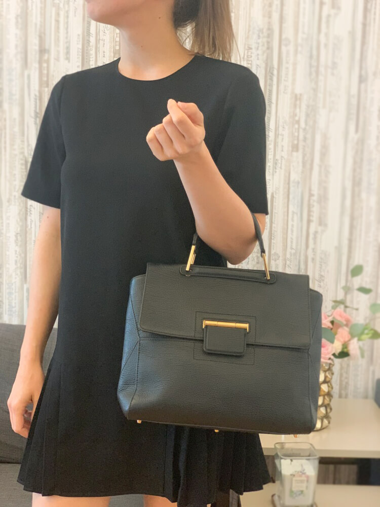 Furla Artesia M Grained Leather Top Handle Bag Black www.luxurybags.cz