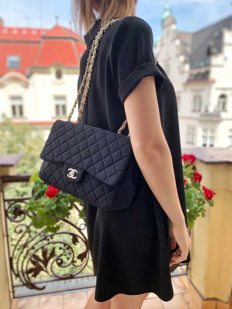 CHANEL Nylon Square Quilted Flap Black 274463