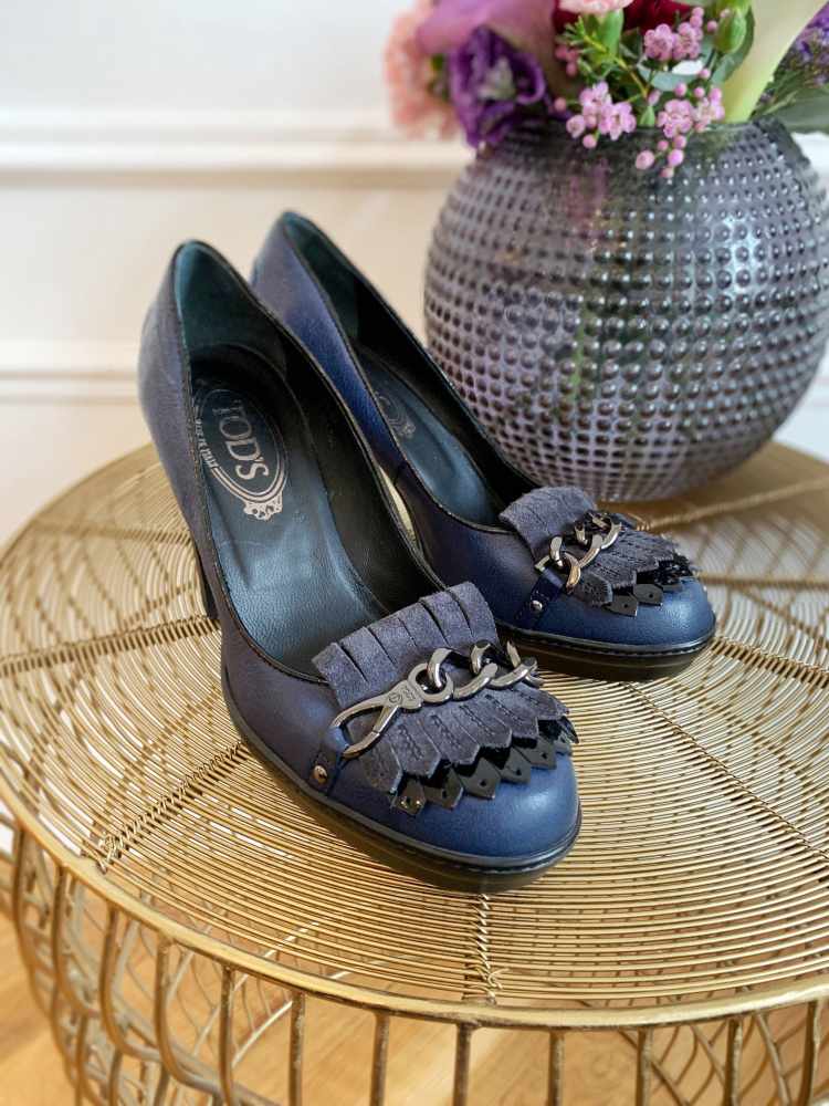 Tod's fringed leather pumps cheap