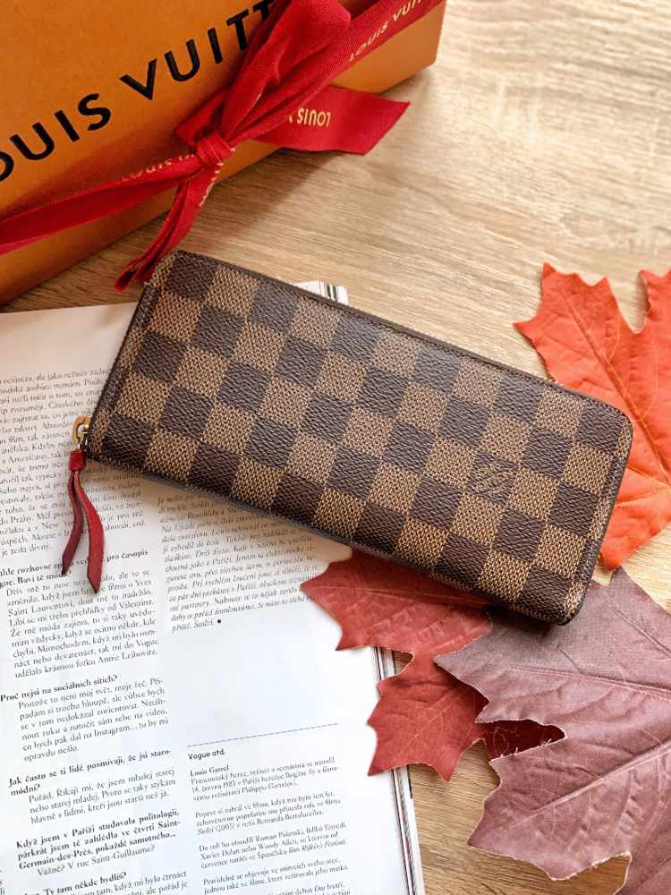 Louis Vuitton Clémence Wallet Cherry Damier Ebene