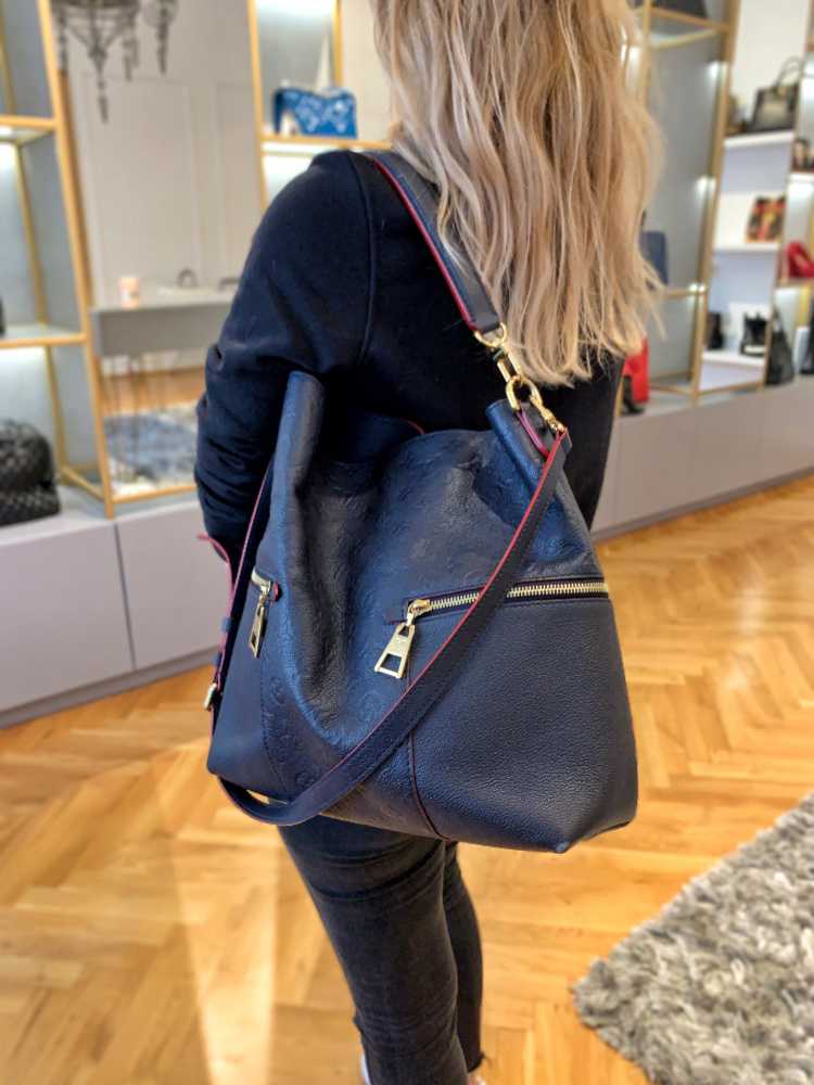 Louis Vuitton - Melie Monogram Empreinte Leather Marine Rouge