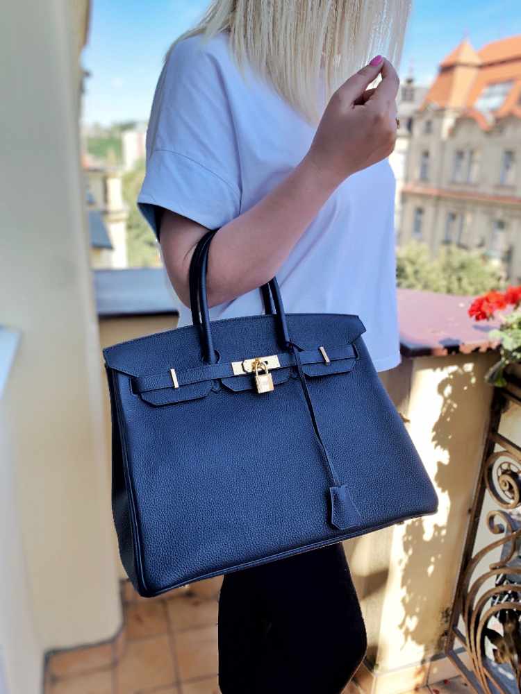 Hermes Birkin 35 Bleu Nuit Togo Gold Hardware #X - Vendome Monte Carlo