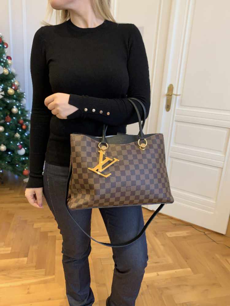 Louis Vuitton - LV Riverside Damier Ebene Canvas & Taurillon Leather