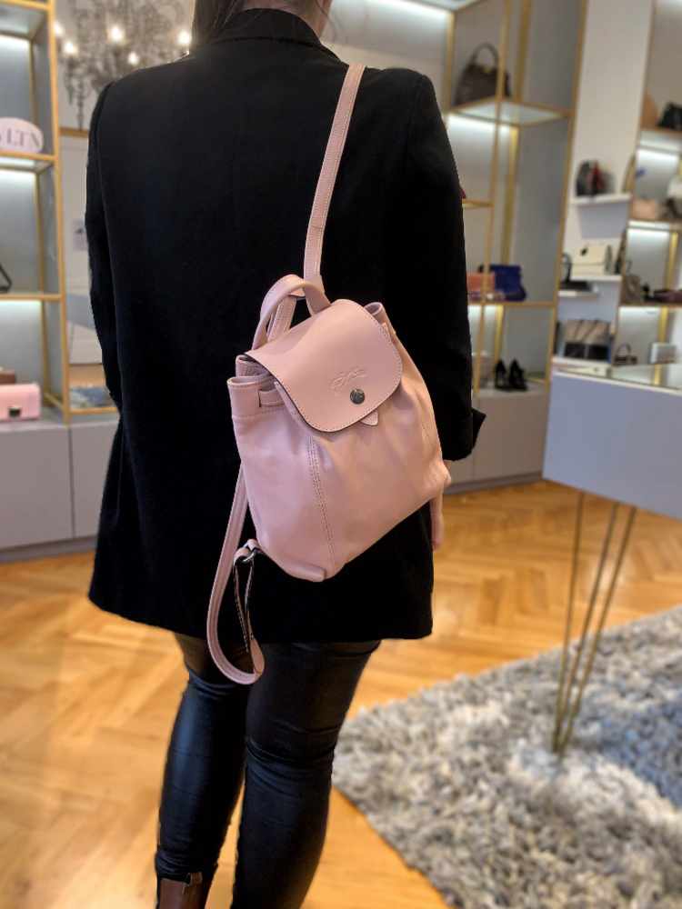 Longchamp - Le Pliage Cuir Backpack XS Metis Leather Pink