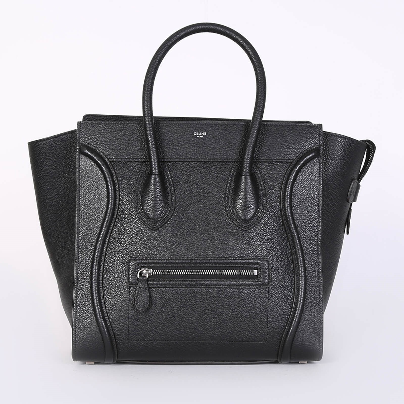 Celine Mini Luggage Drummed Calfskin Handbag Black www.luxurybags.cz