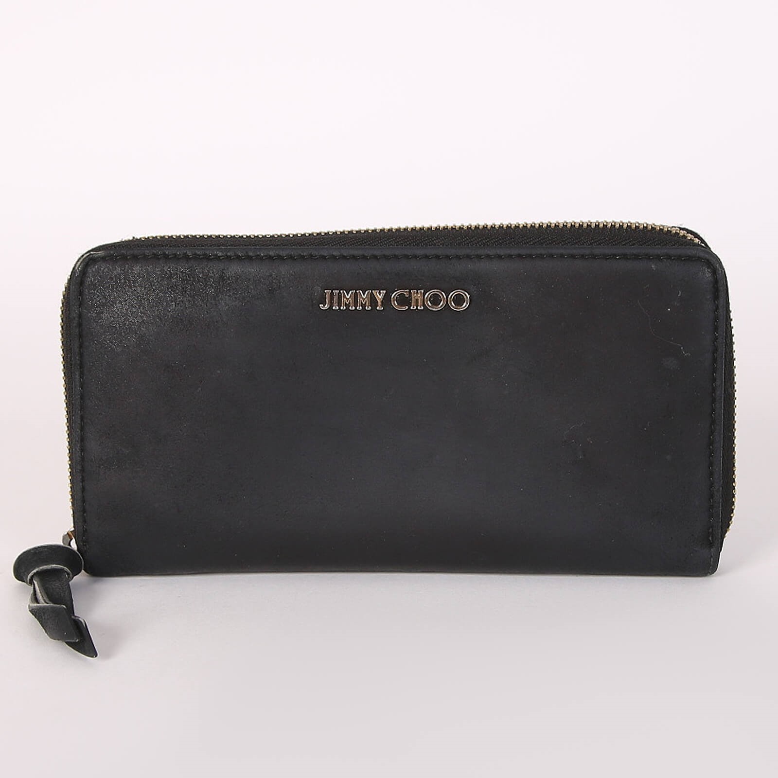 Jimmy Choo Pippa Glitter Nubuck Zip Around Wallet Black www