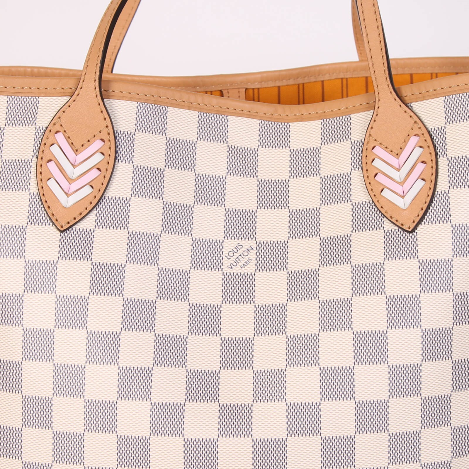 Louis Vuitton Damier Azur Canvas Braided Neverfull MM For Sale at