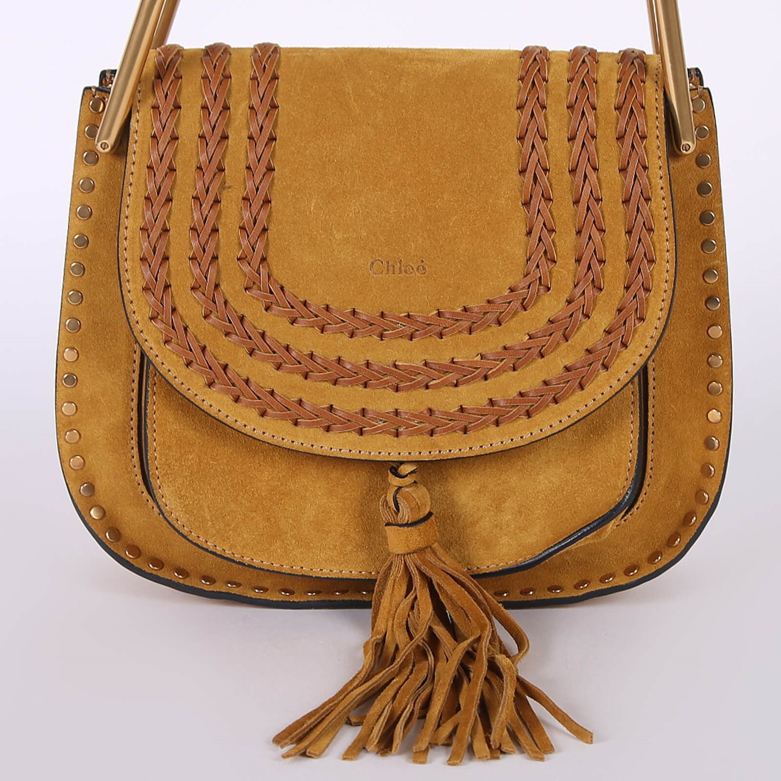 Chloe Hudson Small Suede Calfskin Shoulder Bag Tan www.luxurybags.cz